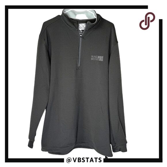 Straight Down Men's Optic Quarter Zip Waffle Knit Pullover Phantom Size XXL - Picture 1 of 10